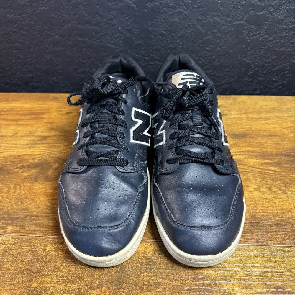 New Balance 480 BB480 Black Leather Basketball Sneakers Mens Size 10.5